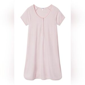 LAKE Pima Maternity Nightgown in English Rose Stripe
